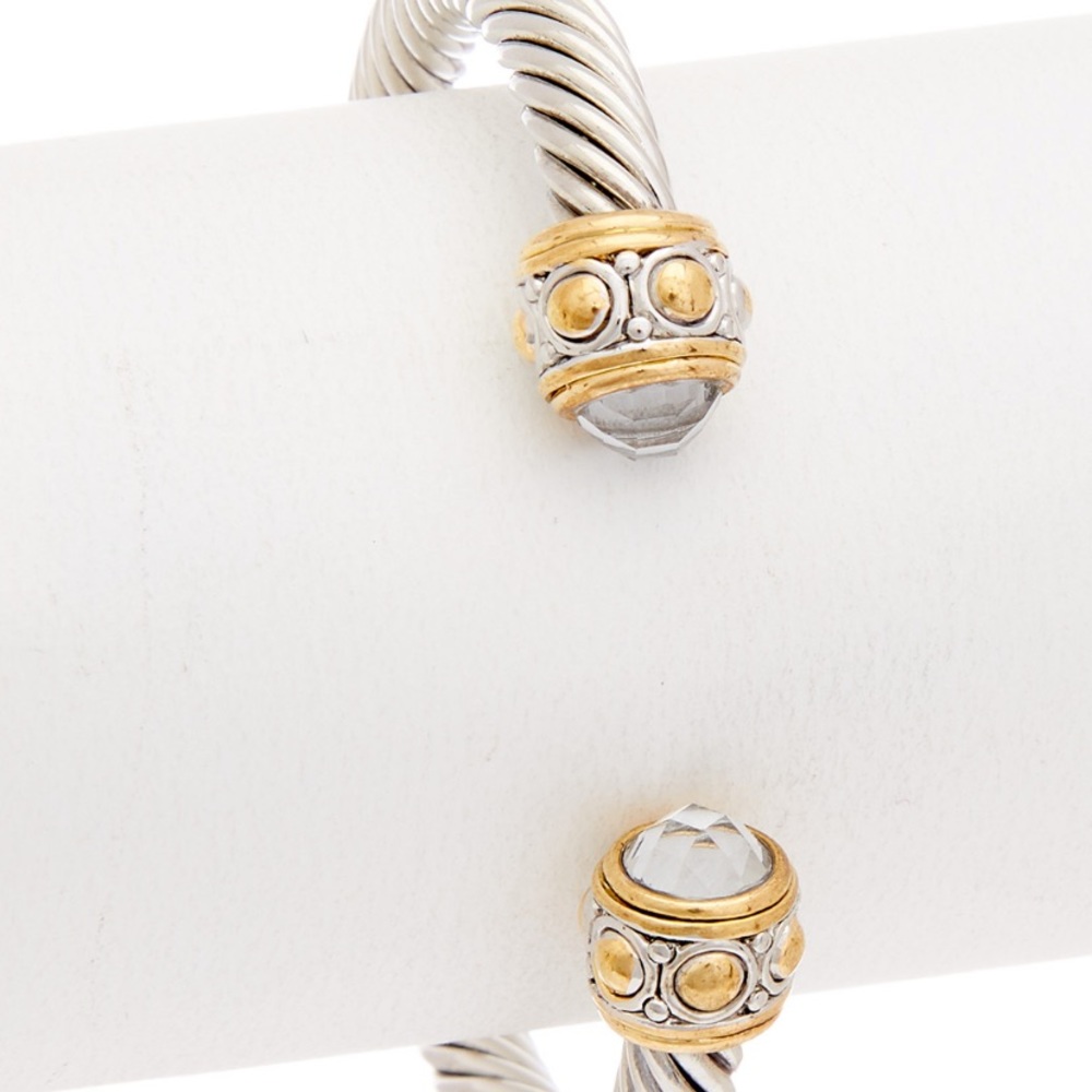 Juvell 18-K yellow and white gold-plated brass